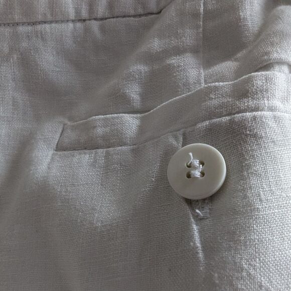 Grace Elements White 💯 Linen Midi A Line Skirt Size M Us6 - Picture 11 of 11